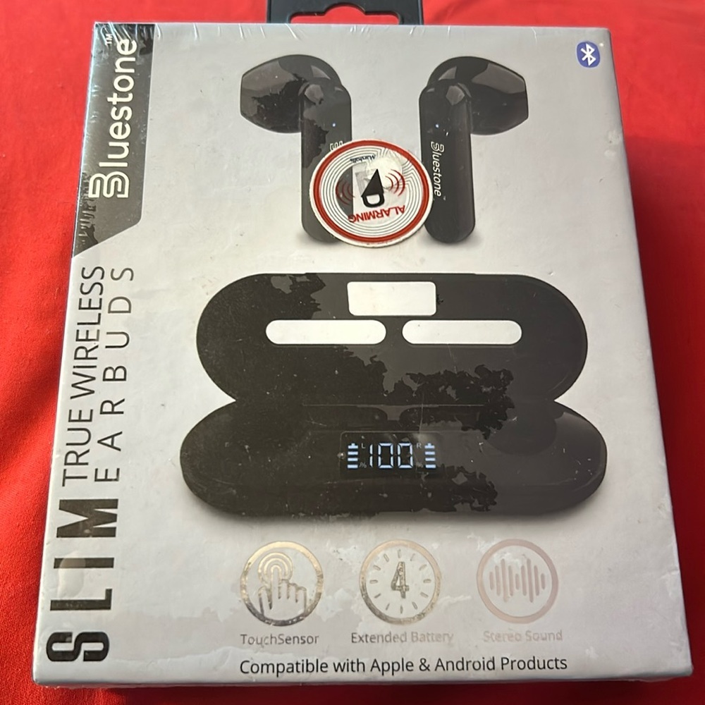 Slim True Wireless Touch Sensor Earbuds with Charging Case